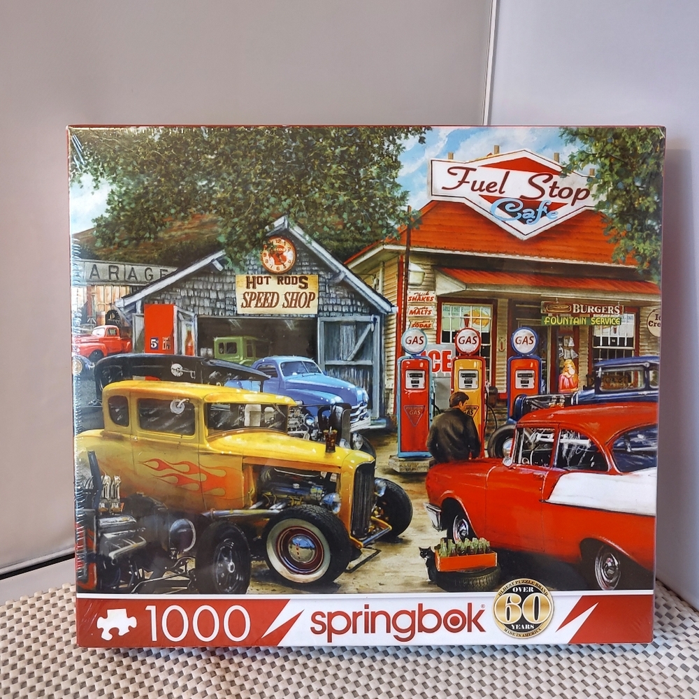 Springbok's 1000 Piece Jigsaw Puzzle Hot Rod Cafe NWT